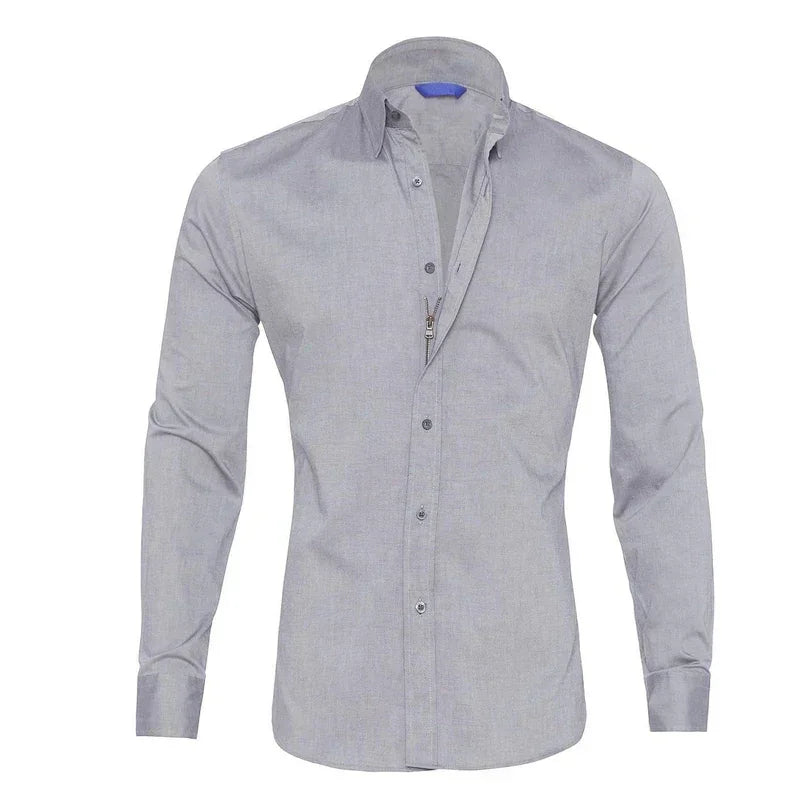 Slim Shirt With Special Zipper Closure